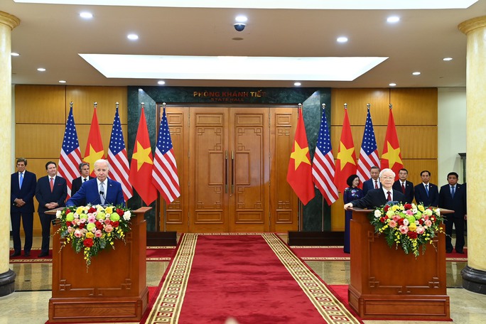 Tổng Bí thư Nguyễn Phú Trọng và Tổng thống Joe Biden nói về việc nâng tầm quan hệ Việt-Mỹ - Ảnh 1.