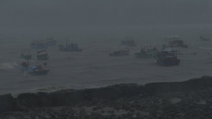 Bão số 9 đã vào Bà Rịa - Vũng Tàu, mưa rất to, cây ngã đổ, tàu chìm - Ảnh 3.