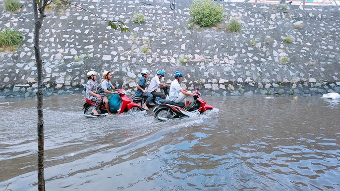 Hằng ngày, tôi phải đi làm qua đây