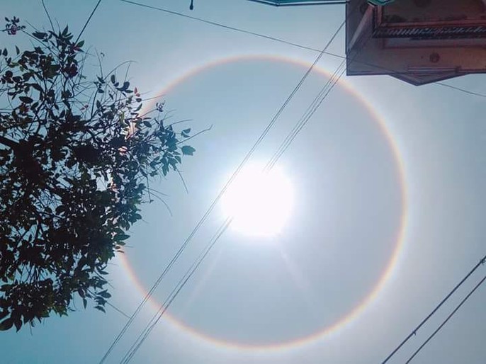 Thích thú với hiện tượng vầng hào quang bao quanh mặt trời ở Quảng Nam - Ảnh 3.