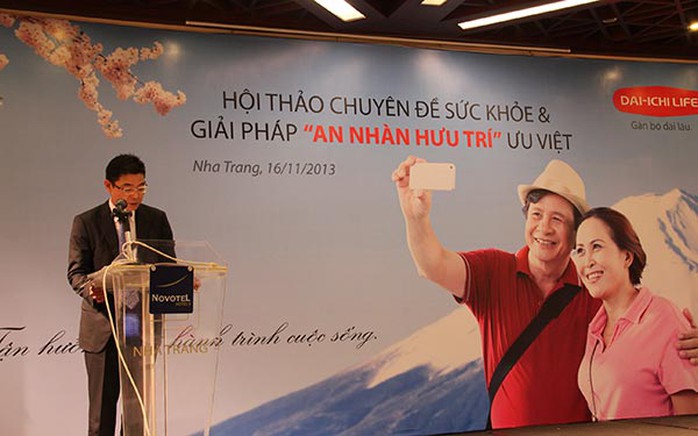 Ông Kenji Yamakoshi, Phó Tổng giám đốc điều hành Dai-ichi Life Việt Nam, phát biểu tại hội thảo sức khỏe “An Nhàn Hưu Trí” ưu việt