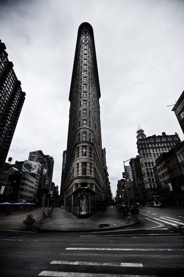 Tòa nhà chọc trời Flatiron nổi tiếng ở New York. Ảnh: Baidu