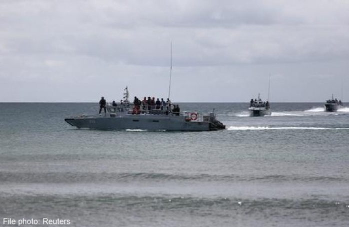 Đội tàu CB90 của hải quân Malaysia tuần tra trên biển. Ảnh: Straits Times