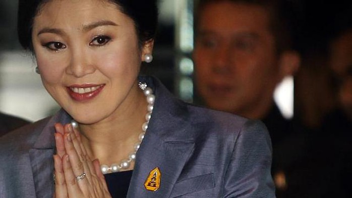 Bà Yingluck tới Tòa án Hiến pháp Thái Lan hôm 6-5. Ảnh: Reuters