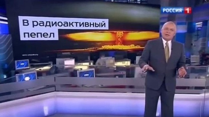 Television presenter Dmitry Kiselyov issued a stark warning about Moscows nuclear capabilities on his weekly current affairs show.