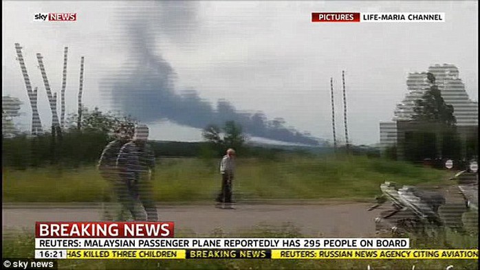 A Malaysian Airlines passenger jet is thought to have been shot down over the Ukraine / Russian border 