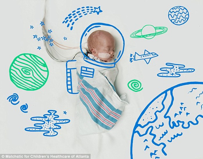 Imagination: A series called From the NICU to the Moon, created by the nurses at the Children’s Healthcare of Atlanta at Scottish Rite, depicts premature patients in intensive care as astronauts and adventurers
