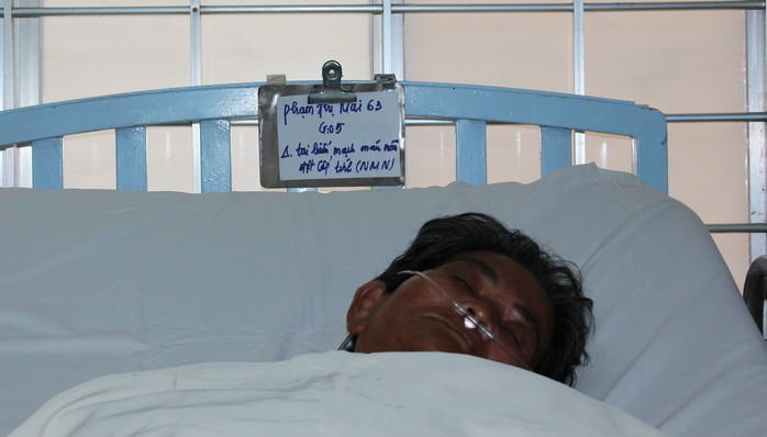 Bà Mai đang được điều trị tại Bệnh viện Đa khoa tỉnh Vĩnh Long