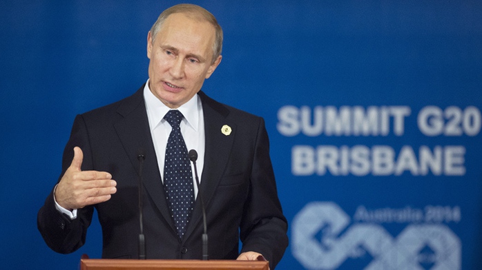 Tổng thống Nga Vladimir Putin chỉ trích động thái “sai lầm” của nhà lãnh đạo Ukraine tại Hội nghị G20. Ảnh: RIA Novosti