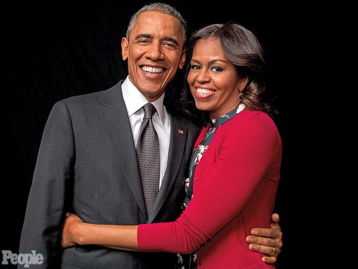 Vơ chồng ông Obama trong cuộc phỏng vấn với tạp chí People. Ảnh: People