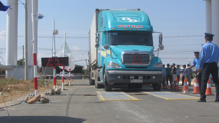 Kiểm tra tải trọng xe ở Bình Thuận