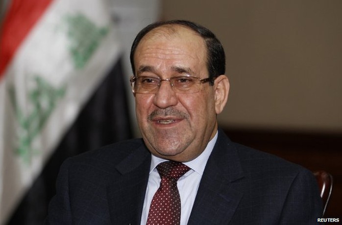 Iraqi Prime Minister Nouri Maliki in Baghdad, 12 January