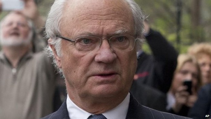 File photo: King Carl XVI Gustaf, 5 April 2014