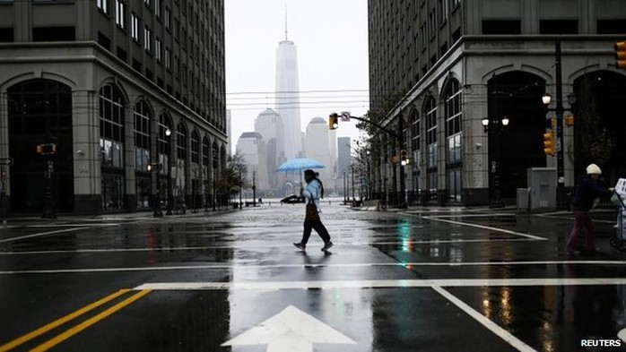 The street in Exchange place, New Jersey 