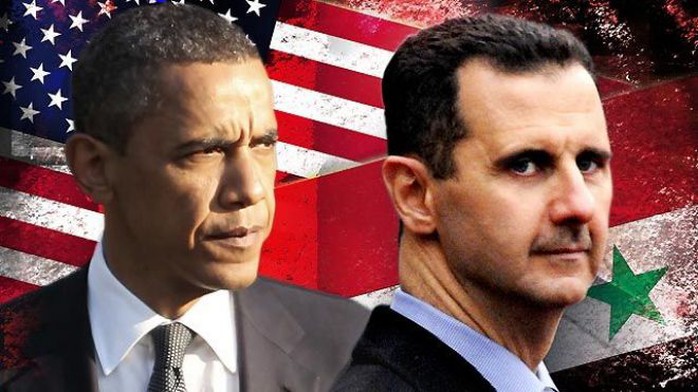 Tổng thống Mỹ Barack Obama (trái) không hoan nghênh hợp tác với Tổng thống Syria Bashar al-Assad trong cuộc chiến chống lại IS. Ảnh: Pat Dollard