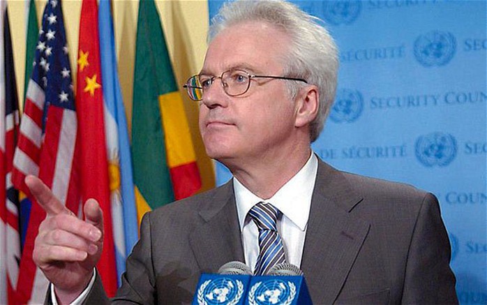 Đại sứ Moscow tại Liên Hiệp Quốc Vitaly Churkin. Ảnh: Reuters
