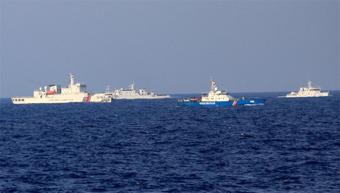 Tàu Cảnh sát biển Việt Nam luôn bị ít nhất 3 tàu Trung Quốc kèm chặt