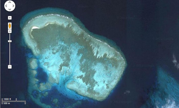 Bãi san hô Ken Nan thuộc cụm Sinh Tồn trên quần đảo Trường Sa. Ảnh: Internet