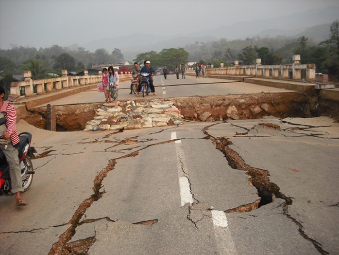 Trận động đất làm rung chuyển Thái Lan hồi tháng 3-2011. Ảnh: VOA Burmese