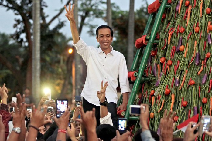 Tổng thống mới đắc cử của Indonesia Joko Widodo. Ảnh: AP