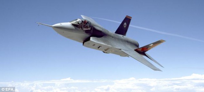 Laser quang điện trang bị trên chiếc máy bay phản lực F-35 của Lockheed. Ảnh: EPA