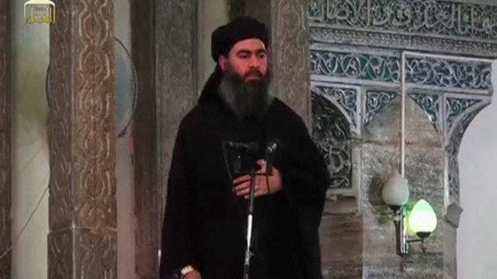 A man purported to be the reclusive leader of the militant Islamic State Abu Bakr al-Baghdadi (Reuters / Social Media Website via Reuters TV)