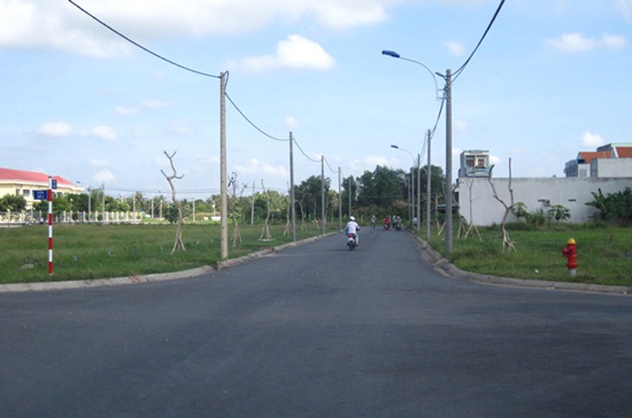 Dự án đất nền tại huyện Bến Lức, tỉnh Long An của Công ty cổ phần Thanh Yến Land. Ảnh: Mạnh Tùng