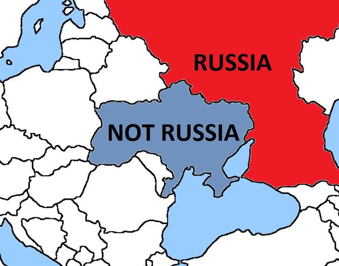 Tấm bản đồ Canada vẽ chế nhạo Nga. Ảnh: Twitter