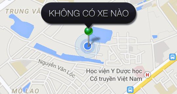 Việc tìm kiếm 1 xe Uber ở khu vực vành đai Hà Nội là khó khăn.