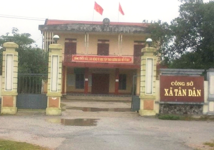 Công sở xã Tân Dân , nơi ông Nguyễn Khắc Minh đang công tác
