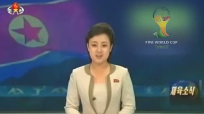 Bản tin giả về việc đội tuyển Triều Tiên vào cúng kết World Cup 2014. Ảnh: Youtube