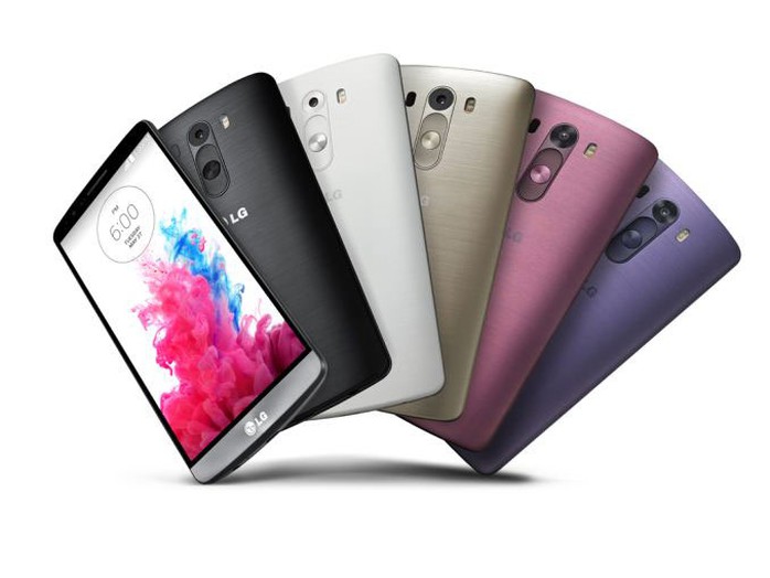 Các mẫu vỏ màu của smartphone cao cấp LG G3 Nguồn: LG