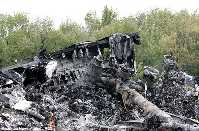 Hiện trường tan nát nơi MH17 rơi