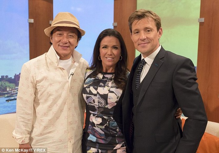 Thành Long cùng Susanna Reid và Ben Shephard 