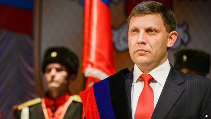 Tổng thống Cộng hòa Nhân dân Donetsk tự xưng Alexander Zakharchenko. Ảnh: AP