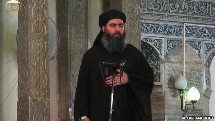 Thủ lĩnh IS Abu Bakr al-Baghdadi. Ảnh: Al - Furqaan Media