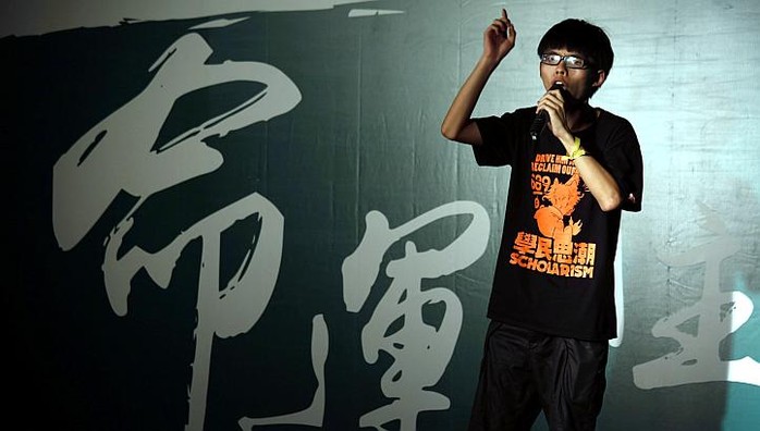 Cậu thiếu niên 17 tuổi Joshua Wong. Ảnh: Reuters