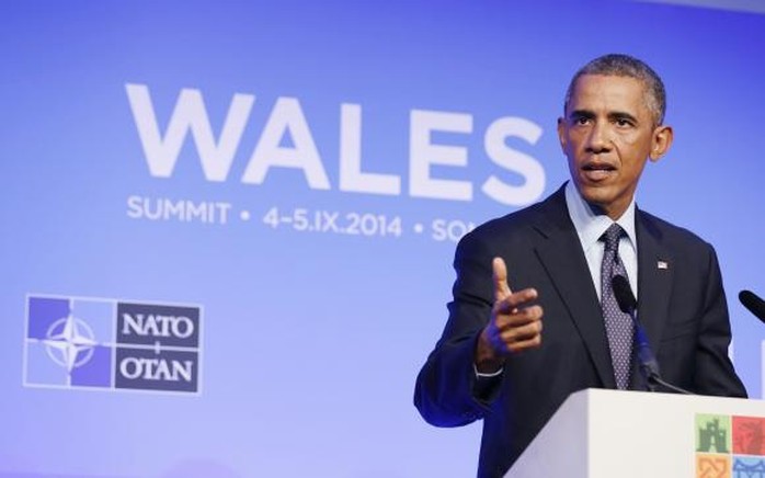 Tổng thống Obama phát biểu tại hội nghị NATO ở Wales hôm 5-9. Ảnh: Reuters