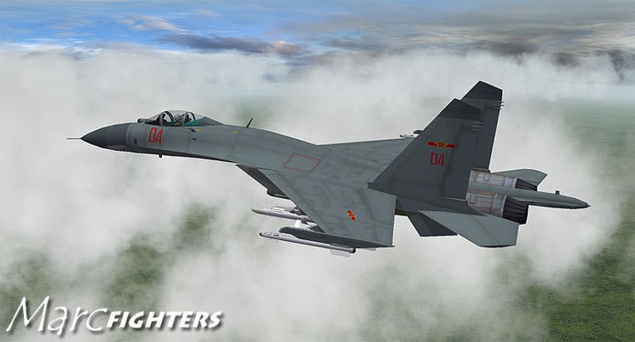 Máy bay Su-27 của Trung Quốc. Ảnh: Marc Fighters