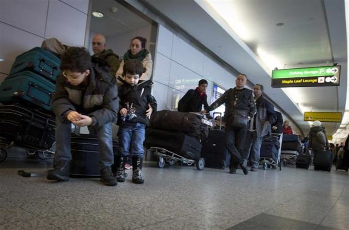Hàng ngàn chuyến bay bị hủy bỏ tại New York. Ảnh: Reuters
