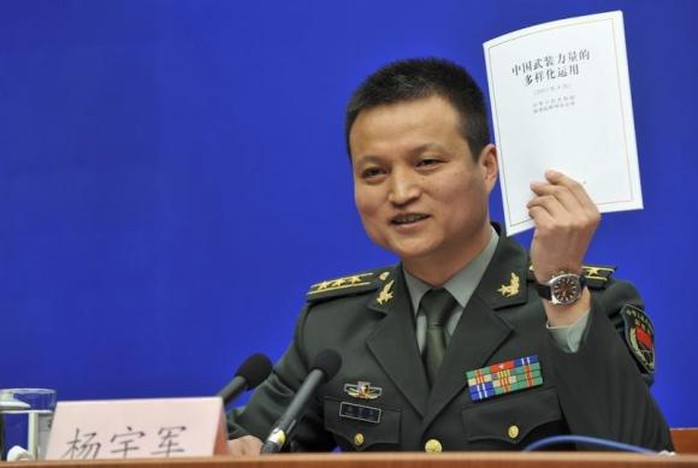 Phát ngôn viên Bộ Quốc phòng Trung Quốc Dương Vũ Quân. Ảnh: Reuters