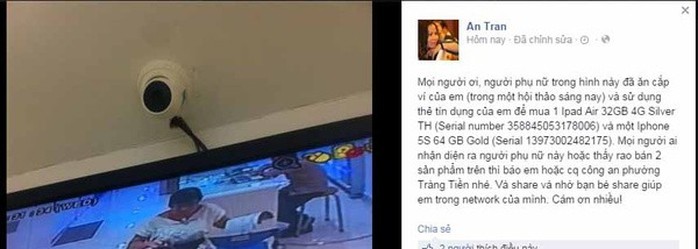 Thông tin trên Facebook của An Tran