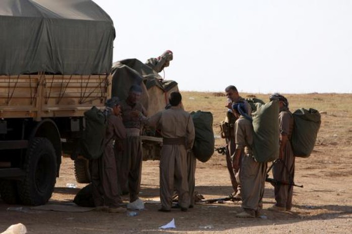 Lực lượng Peshmerga ở Iraq đã tiến đến thị trấn Kobani. Ảnh: Reuters