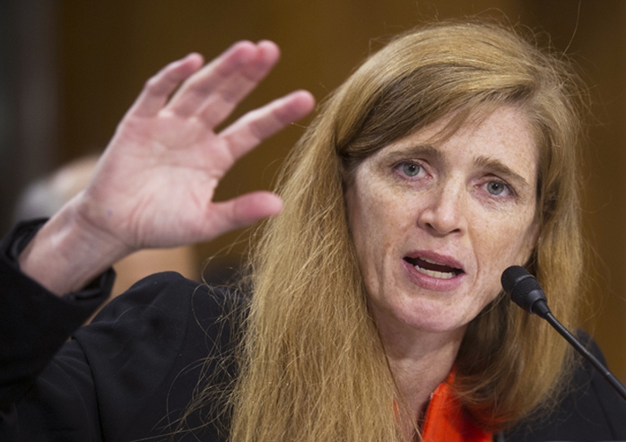 Đại sứ Mỹ tại Liên Hiệp Quốc (LHQ) Samantha Power. Ảnh: AP