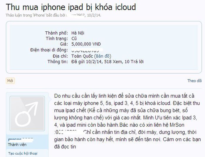 Việt Nam là bến cuối của những chiếc iPhone bị trộm