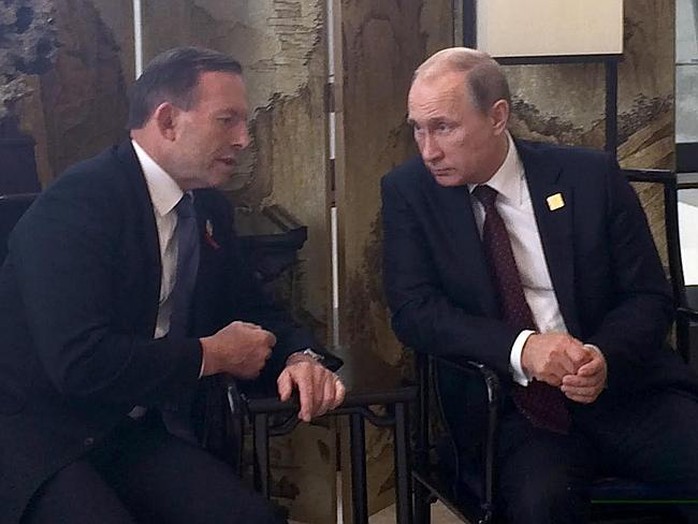 Thủ tướng Úc Tony Abbott hội đàm với ông Putin tại Hội nghị APEC