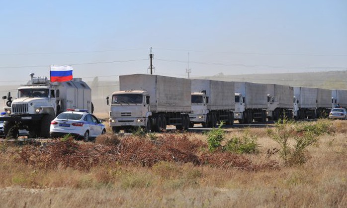 Nga gửi đoàn xe viện trợ thứ 4 đến miền Đông Ukraine. Ảnh: RIA Novosti