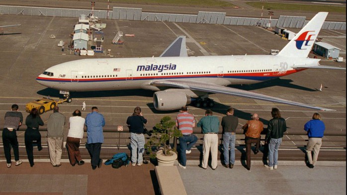 Một chiếc máy bay Boeing 777-200 của hãng hàng không Malaysia Airlines (như trong ảnh) chở 227 hành khách đã mất tích. Nguồn: AP