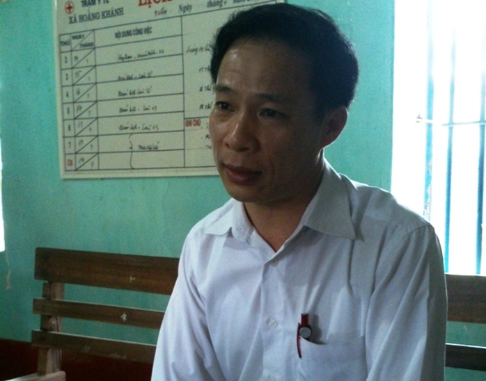 Trưởng trạm Y tế xã Hoằng Khánh Nguyễn Hữu Dũng - người không có giấy phép nhưng vẫn đứng ra tổ chức chữa bệnh tại nhà
