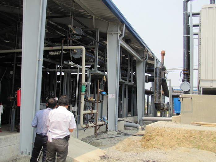 Một góc hệ thống xử lý nhiệt dioxin tại  sân bay Đà Nẵng